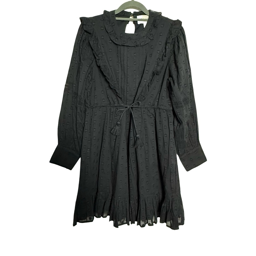 Cleobella Black Swiss Dot Dress Organic Cotton Boho Romantic Cottagecore XS